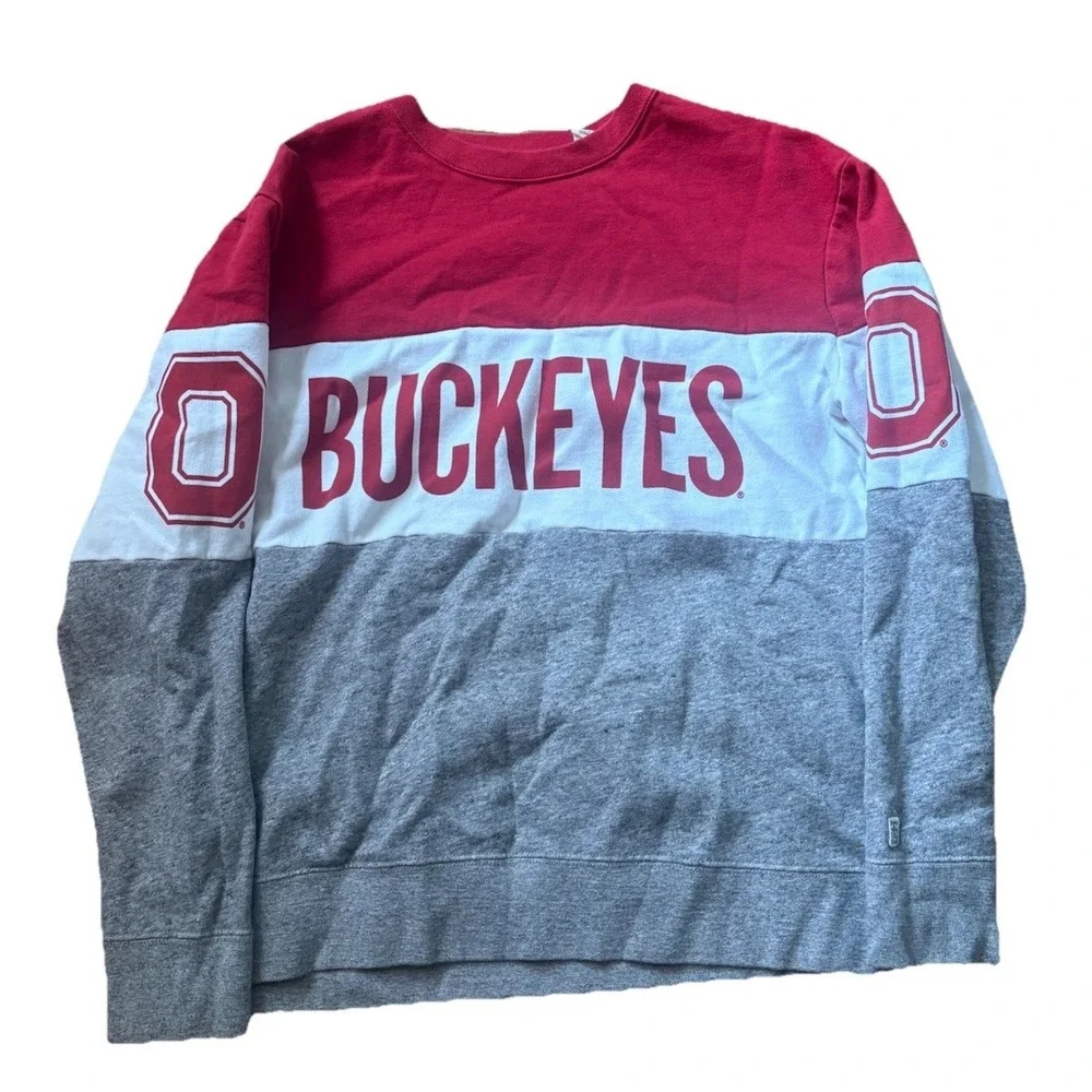 Ohio State Buckeyes Men's Gray‎ Crew Neck Sweatshirt Size Small Spellout